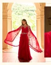 Gauhar By Sayuri Gerogette Embridery Indo Western Lehenga